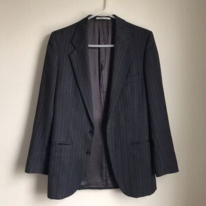 Vintage Yves Saint Laurent Blazer Striped Brown Mens 38 GUC